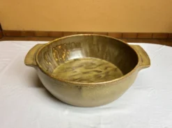 Grande bassine type vasque en grès artisanal