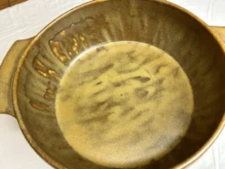 Grande bassine type vasque en grès artisanal