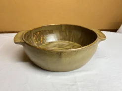Grande bassine type vasque en grès artisanal