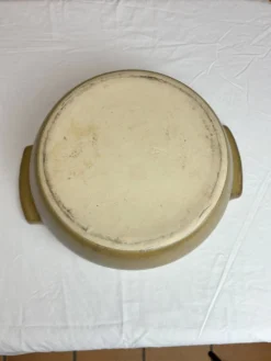 Grande bassine type vasque en grès artisanal