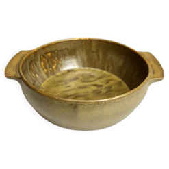 Grande bassine type vasque en grès artisanal