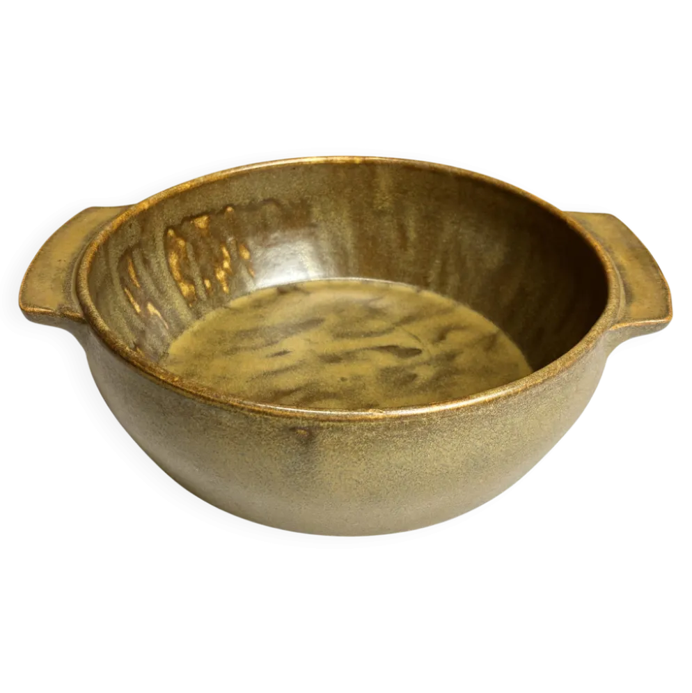 Grande bassine type vasque en grès artisanal