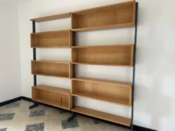 Grande bibliothèque design scandinave 1960
