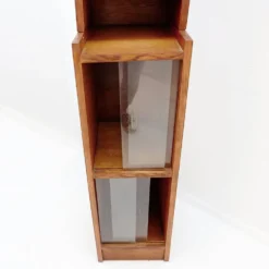 Grande bibliothèque vitrée vintage mid-century - années 1960
