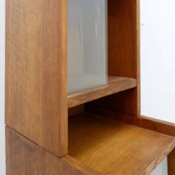 Grande bibliothèque vitrée vintage mid-century - années 1960