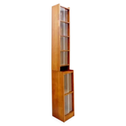Grande bibliothèque vitrée vintage mid-century - années 1960