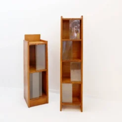 Grande bibliothèque vitrée vintage mid-century - années 1960