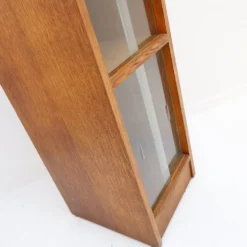 Grande bibliothèque vitrée vintage mid-century - années 1960