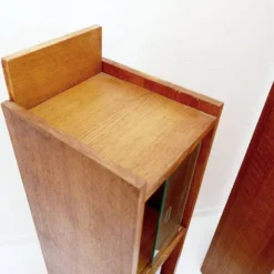 Grande bibliothèque vitrée vintage mid-century - années 1960
