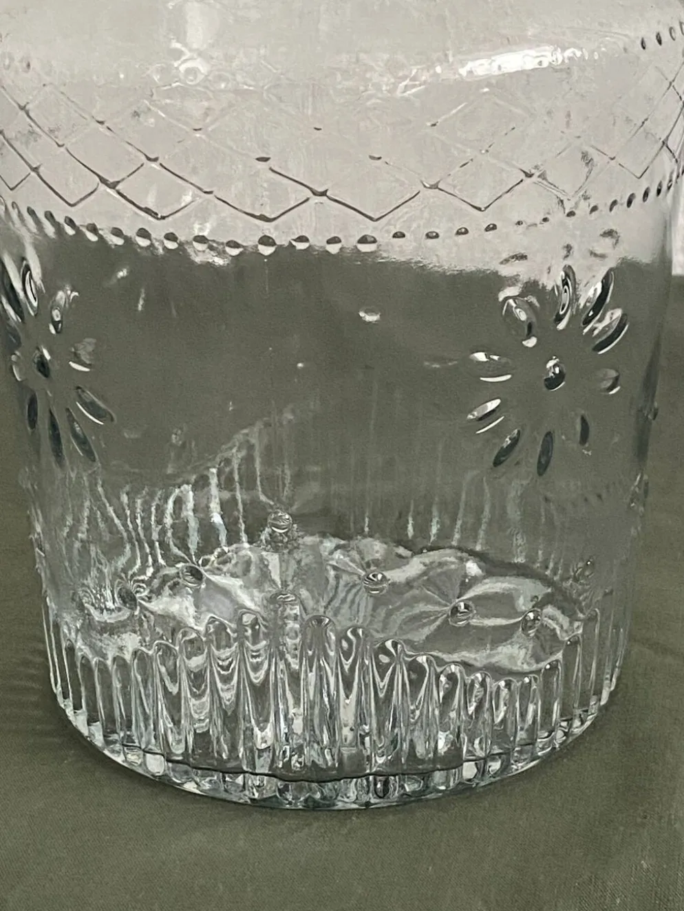 Grande bonbonnière en verre
