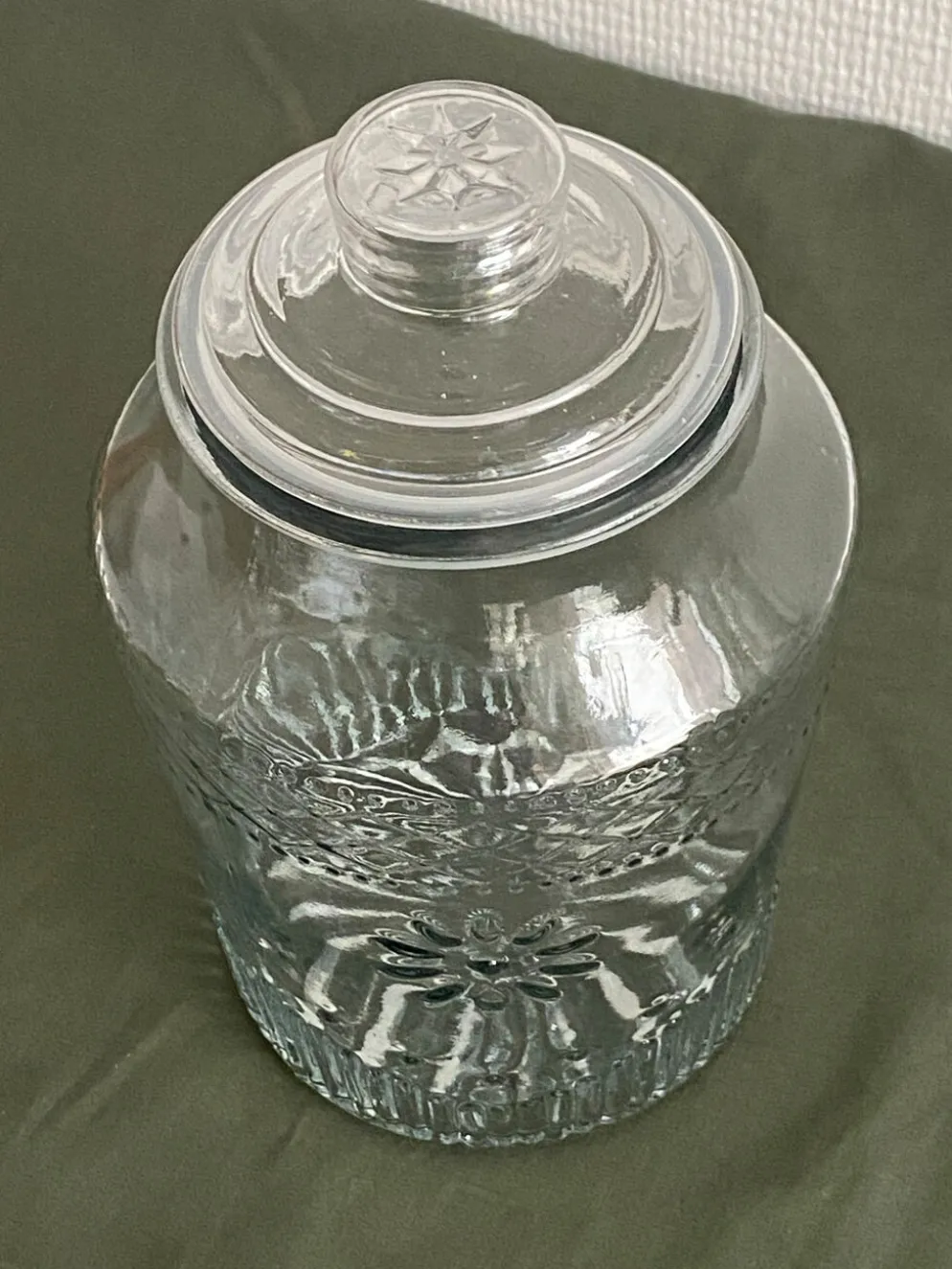 Grande bonbonnière en verre