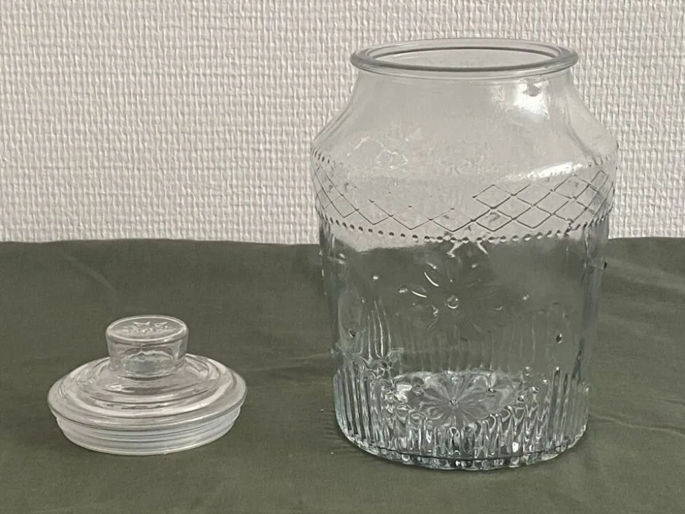 Grande bonbonnière en verre