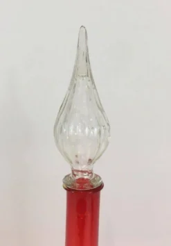 Grande bouteille design en verre rouge