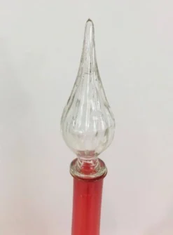 Grande bouteille design en verre rouge
