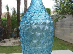 Grande bouteille Empoli, pointe de diamant, Italy, années 60 70
