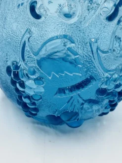 Grande bouteille vintage en verre bleu d'Empoli