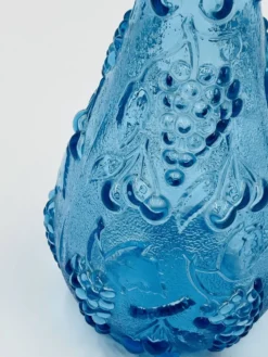 Grande bouteille vintage en verre bleu d'Empoli