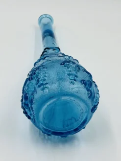 Grande bouteille vintage en verre bleu d'Empoli