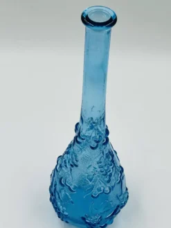 Grande bouteille vintage en verre bleu d'Empoli