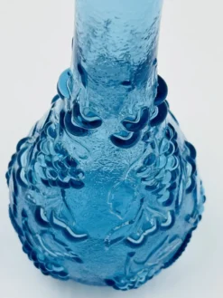 Grande bouteille vintage en verre bleu d'Empoli