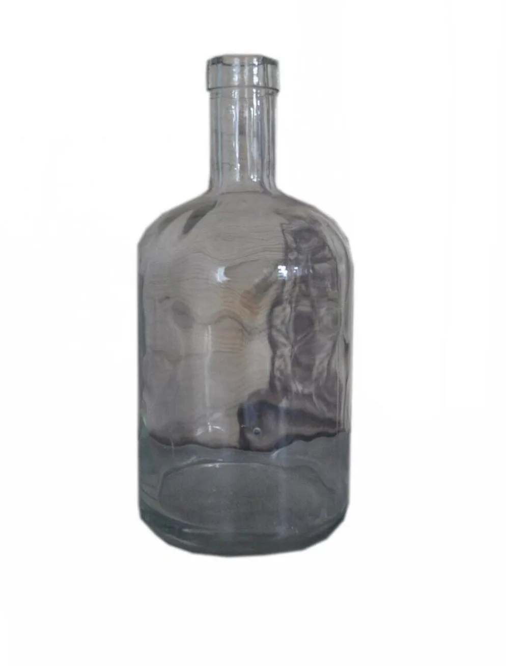 Grande bouteille vintage en verre transparent des années 1950 – pièce déco tchèque
