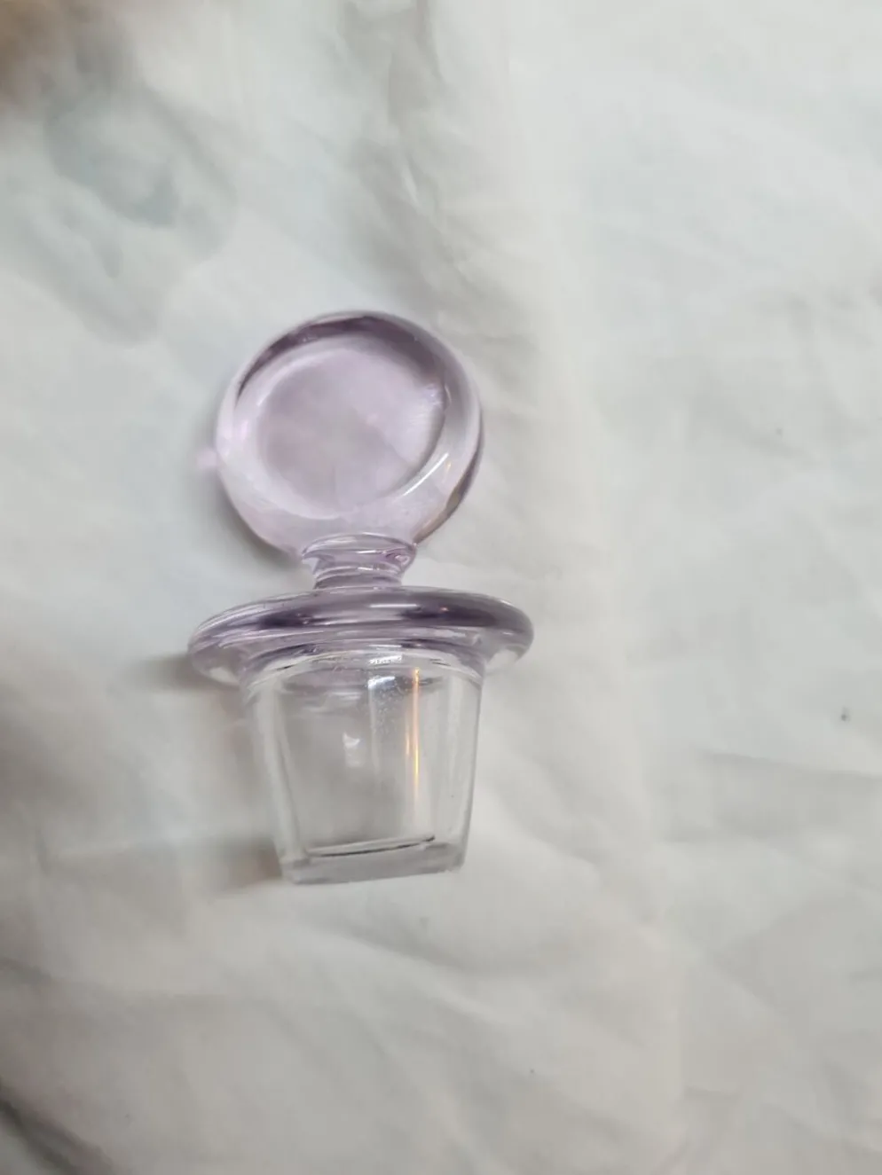 Grande Carafe Art nouveau verre emaillé irisé et fleurs