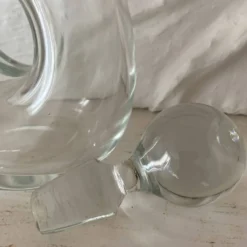 Grande carafe Dansk en verre ,design scandinave vintage, bouchon boule