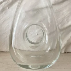 Grande carafe Dansk en verre ,design scandinave vintage, bouchon boule