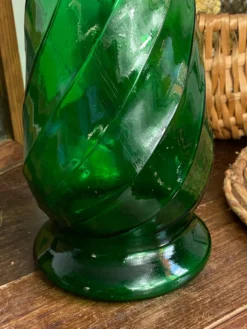 Grande carafe en verre d’empoli, Italie,années 60