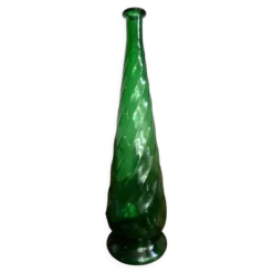 Grande carafe en verre d’empoli, Italie,années 60