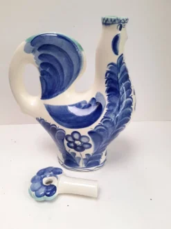 Grande carafe faïence en forme de coq