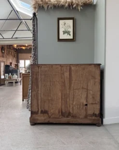Grande commode anglaise victorienne en acajou (rénovée)