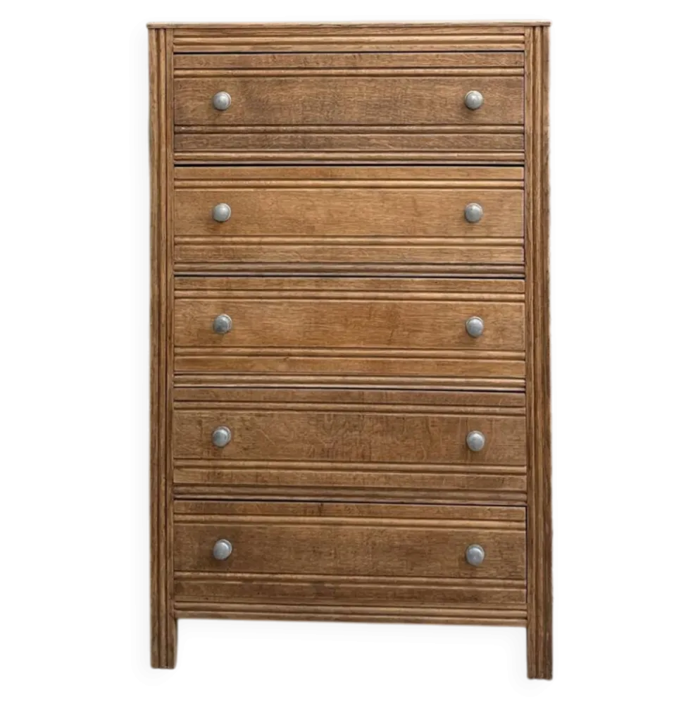 Grande commode Art Déco en chêne (rénovée)