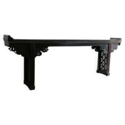 Grande Console chinoise en noyer laqué, XIXe