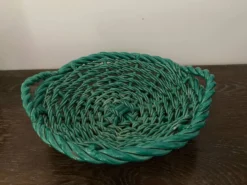 Grande corbeille céramique tressée