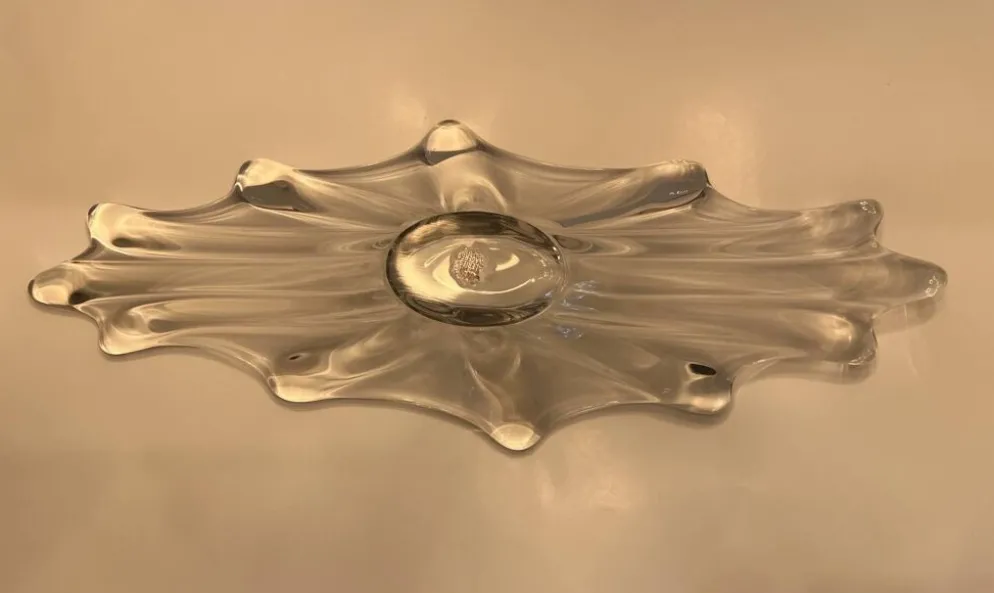 : Grande coupe centre de table en cristal Vintage