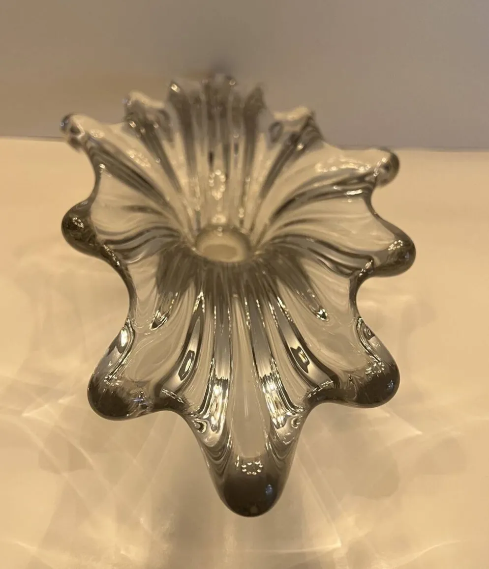 : Grande coupe centre de table en cristal Vintage