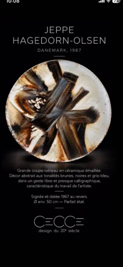 Grande coupe en céramique émaillée. jeppe hagedorn-olsen danem