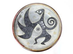 Grande coupe en grés de Richard Kjærgaard, esprit Picasso / CoBra, Danemark