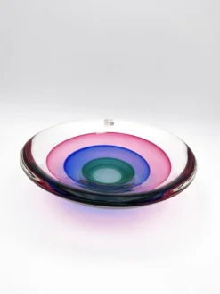 Grande Coupe Michele Onesto Oball Sommerso Polychrome 32cm 5.4kg Signé