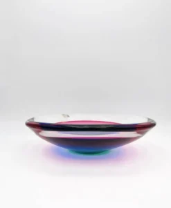 Grande Coupe Michele Onesto Oball Sommerso Polychrome 32cm 5.4kg Signé