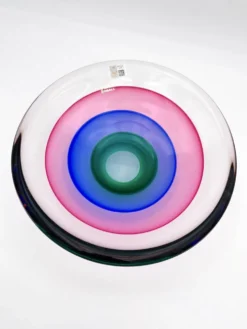 Grande Coupe Michele Onesto Oball Sommerso Polychrome 32cm 5.4kg Signé