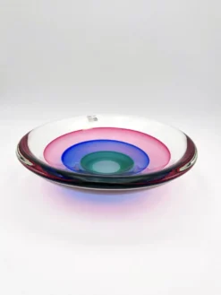 Grande Coupe Michele Onesto Oball Sommerso Polychrome 32cm 5.4kg Signé