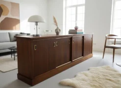 Grande enfilade double-face moderniste en chêne – 250 cm