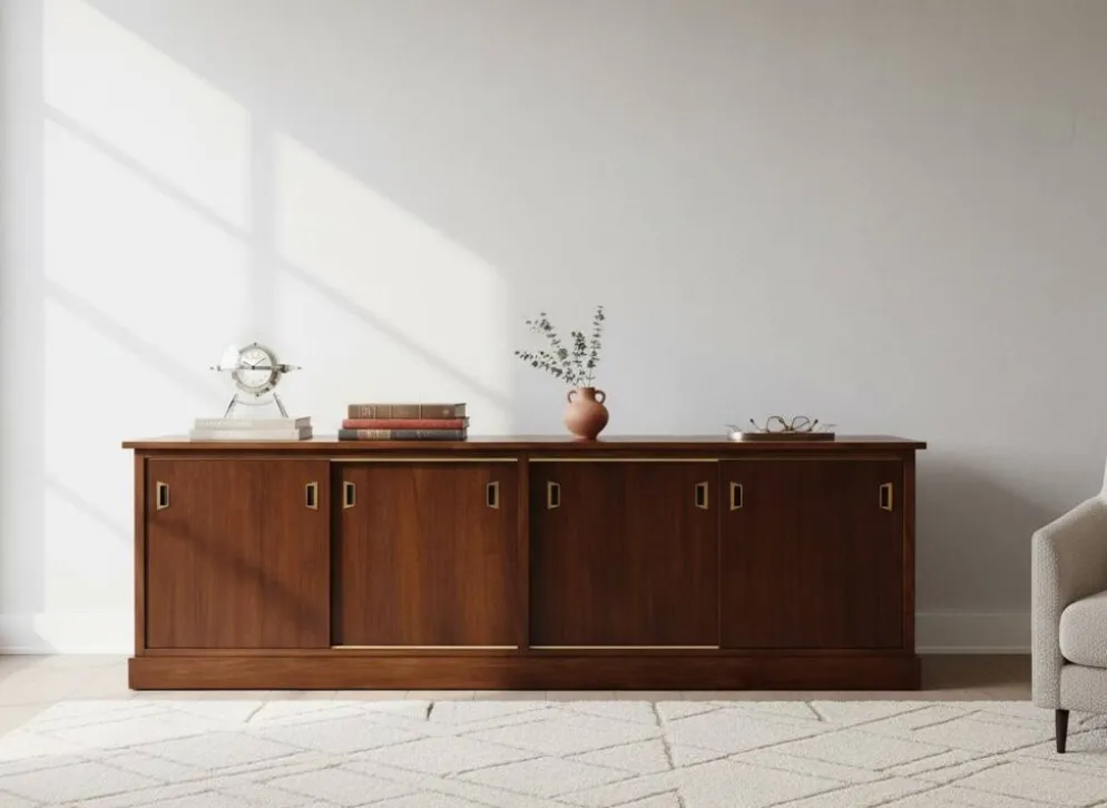 Grande enfilade double-face moderniste en chêne – 250 cm