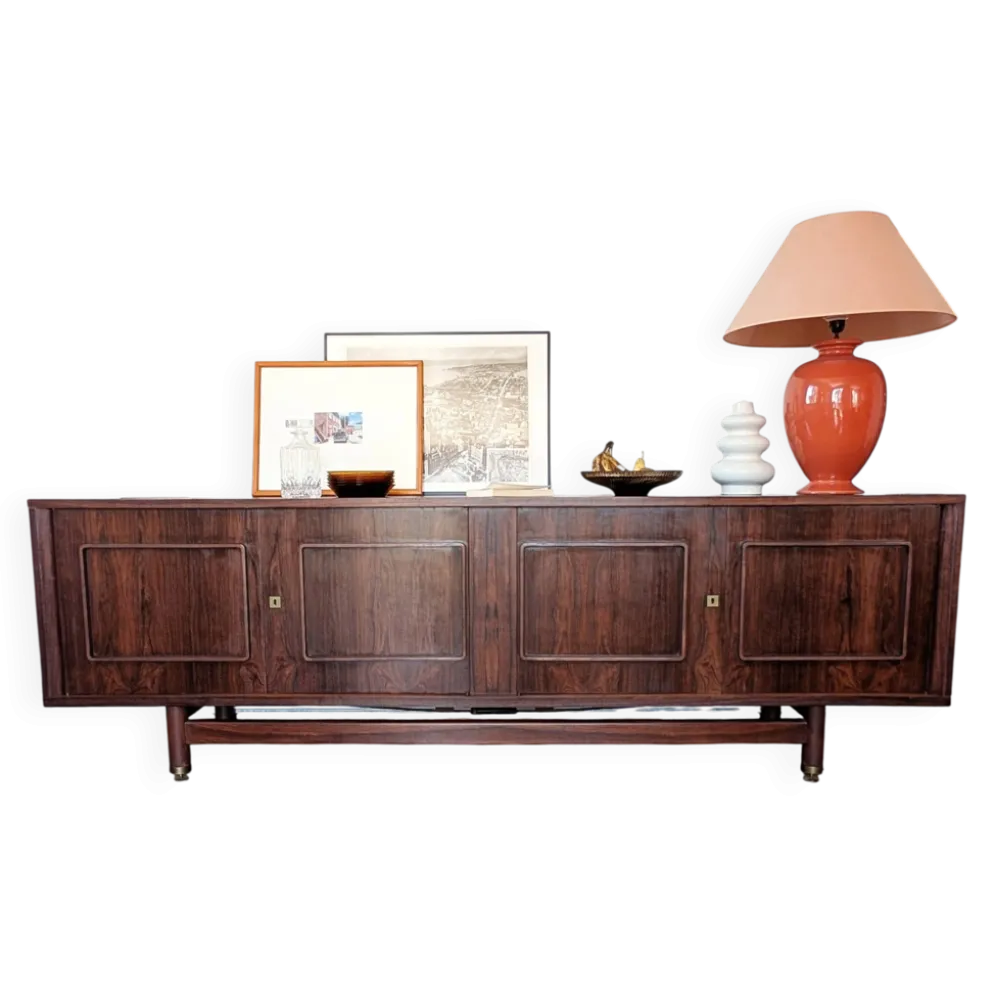 Grande enfilade en palissandre restaurée – années 60/70