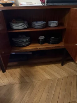 Grande enfilade en placage de palissandre et frêne