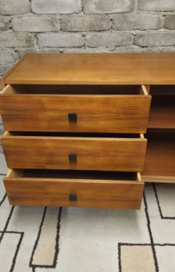 Grande enfilade vintage années 60/70 – 3 tiroirs – design moderniste