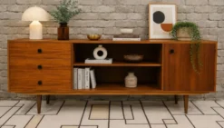 Grande enfilade vintage années 60/70 – 3 tiroirs – design moderniste
