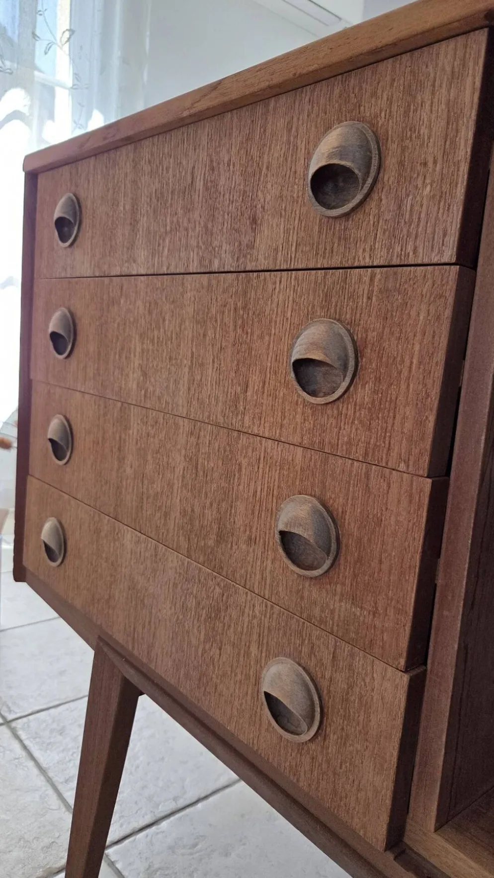 Grande enfilade vintage en teck 220 cm – Années 60/70 – Design scandinave